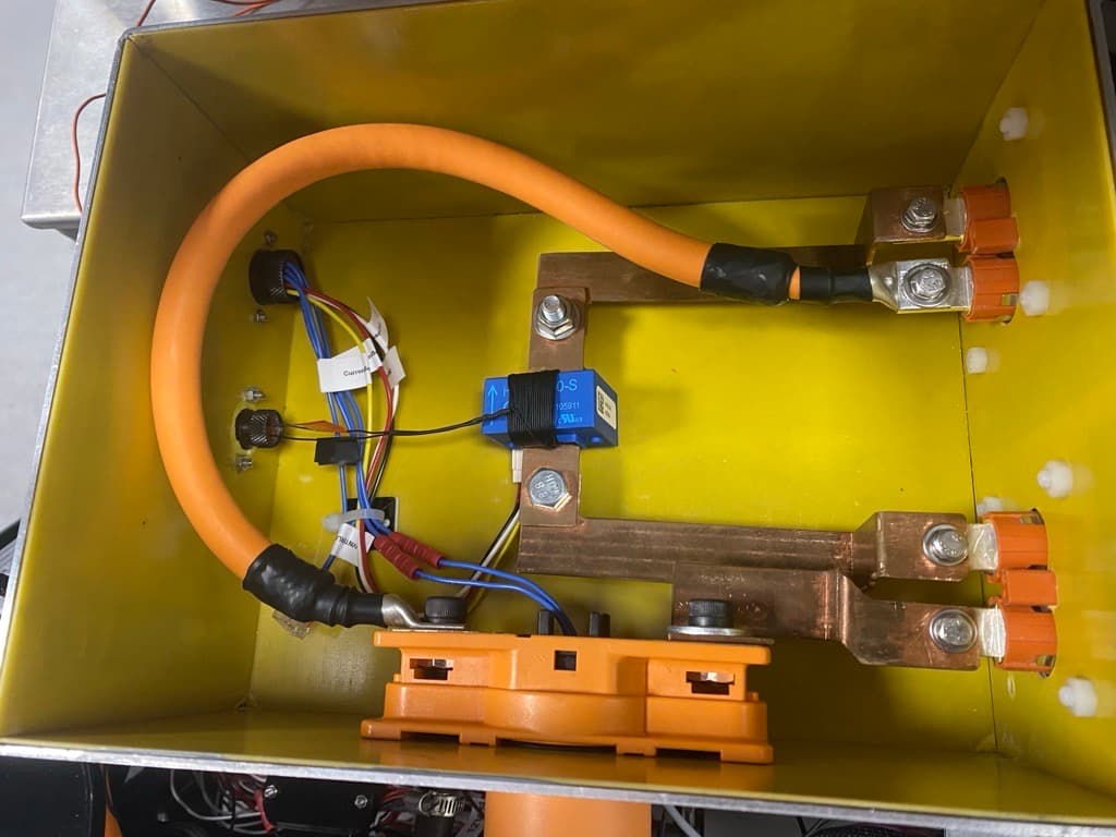 HASS 200-S current sensor installed on the vehicle high-voltage DC link